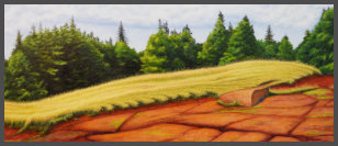 Oil on Canvas   w/o frame ... 18" x 43"